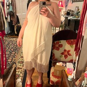 Carmen Marc Valvo Fringe Dress size 18